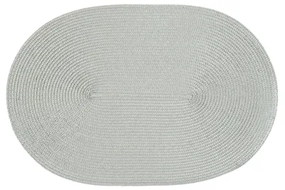 Produktbild von Platzset Polypro Silbergrau oval ca. 45x30 cm Platzdeckchen Tischset geflochtene Optik