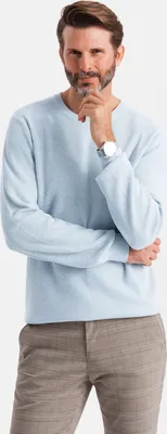 Obrázek produktu pro Ombre Clothing Pánský klasický svetr Bellor modrá L