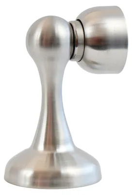 Image de Butée de porte magnétique en acier inoxydable – matériel de fixation pour le sol ou le mur inclus – 4,9 x 5,8 x 8,3 cm – butée de porte