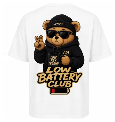 Produktbild von Damen Oversize T-Shirt Weiß XS – Bedrucktes Shirt mit Legende Motiv aus Baumwolle – LUNØIR ©