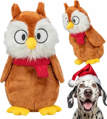 Image de Trixie Xmas Owl - Hibou de Noël, peluche pour chiens, 33 cm