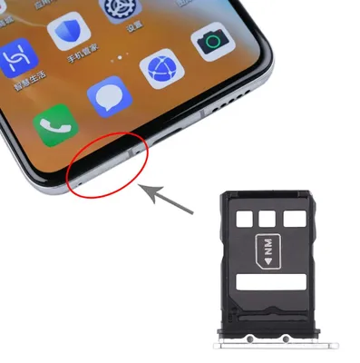 Produktbild von Für Huawei P40 NM Card Halter + SIM Card Tray Karten Halter + Micro SD Weiß Neu