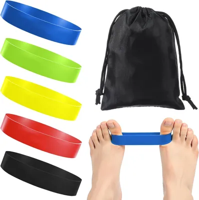 Immagine prodotto di Spacchetti per dita per alluce valgo, confezione da 5 pezzi, multicolore, per la correzione del piede