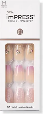 Produktbild von Kiss | Selbstklebende Kunstnägel, manikürfertig, 30 Stück, rosa und beige Nägel.