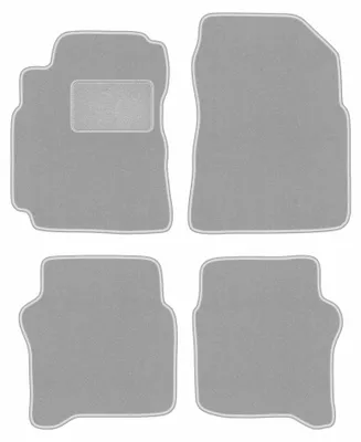 Image de Tapis de sol en moquette pour Nissan Primera P12 2001-2007 (break/berline/liftback) – jeu 4 pièces, gris, sur mesure – Wielganizator OSLO