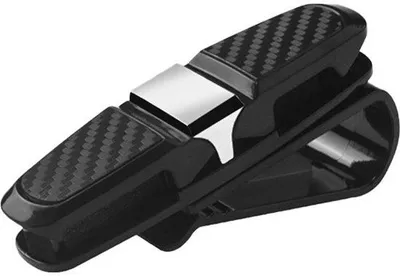 Immagine prodotto di 2 paia di occhiali da sole per auto con clip-on, portaocchiali, portaocchiali - Nero