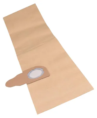 A single vacuum cleaner bag is shown lying diagonally on a white background.