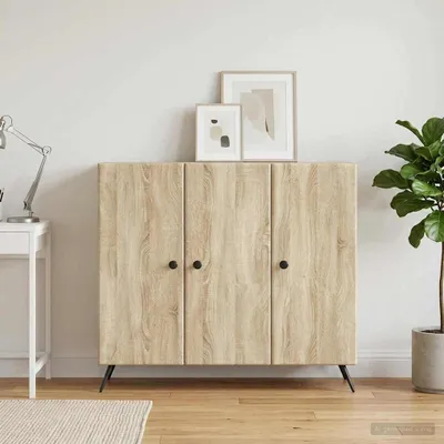 Produktbild von vidaXL Sideboard Sonoma-Eiche 89 x 34,5 x 80 cm Holzwerkstoff