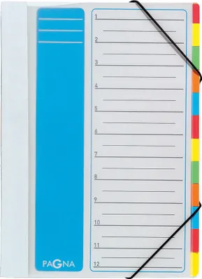 Produktbild von PAGNA Ordnungsmappe DESKORGANIZER Lucy Colors transparent 12-teilig DIN A4