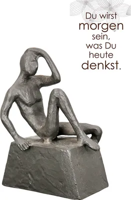 Image de Casablanca Skulptur, "Thinking", Mannmotiv, Eisen, braun, , L. 6 cm, B. 10 cm, H. 14 cm 84221