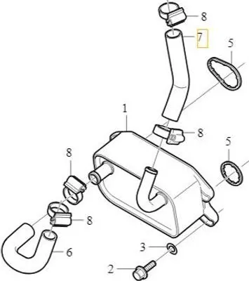 Produktbild von VOLVO S40 V70 S80 XC60 XC70 Wasserleitungsrohr 31293358