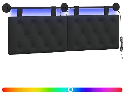 Produktbild von Hängendes Kopfteil Mit LED Licht Schwarz Stoff