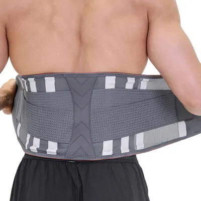 Produktbild von Rückenstütze, Rückenstützgürtel für Lindert Schmerzen Lendenwirbelstütze für Männer/Frauen, Rückenbandage mit Stützstreben, Rückengurt Atmungsaktive