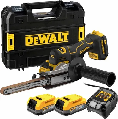 Produktbild von DEWALT XR 18V-Gürtelfeile – 2 1,7-Ah-Powerstack-Akkus + Ladegerät + Box – DCM200E2T-QW