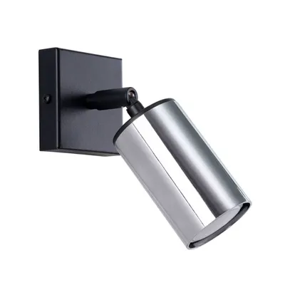 Obrázok produktu pre Nástenné svietidlo WINX čierna/chróm 1xGU10 10W oceľ 18.5x8x8cm Sollux Lighting