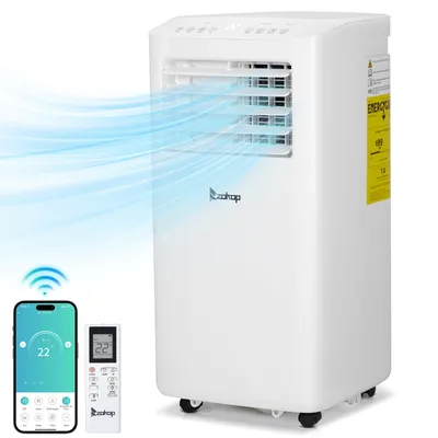 Produktbild von FCH Mobiles Klimagerät ,Luftstrom: 360m³/h ,10000 BTU/h, mit Abluftschlauch mit WIFI tragbare Klimaanlage
