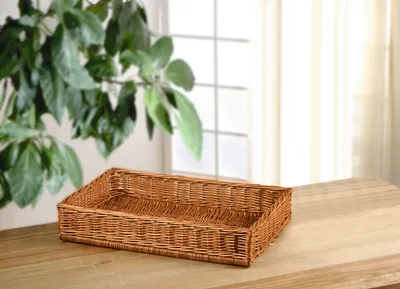Produktbild von großer Regalkorb aus Weide, 60x40 cm, Brotkorb, Buffetkorb