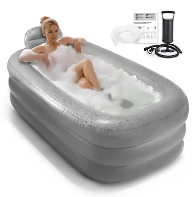 Produktbild von Aufblasbare Badewanne für Erwachsene, mit Luftpumpe, tragbar, 1 Person, für die Erholung