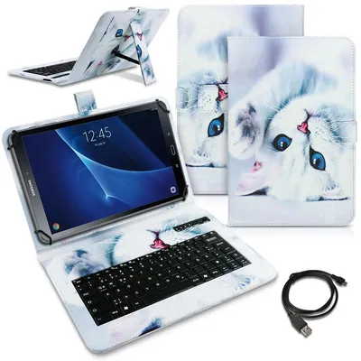 Produktbild von Tablet Hülle Samsung Galaxy Tab A 10.1 2016 Tasche Keyboard Schutzcase BluetoothFarben:Motiv 2