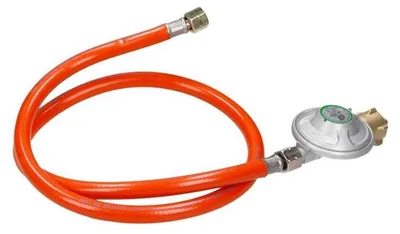 Produktbild von Anschluss-Set für Gasflaschen Gasschlauch mit Druckminderer Gasanschluss 50 mbar 100 cm 1/4 '' links Propan Butan