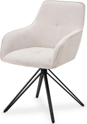 Immagine prodotto di Sedia da ufficio 51360, con braccioli, sedia girevole, beige, fino a 120 kg, 57 x 61 x 85 cm