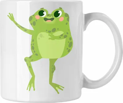 Produktbild von Trendation - Frosch Witzig Tasse Grafik Geschenk Lustig (Weiß)