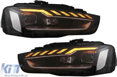 Produktbild von Full LED Scheinwerfer für Audi A4 B8.5 Facelift 12-15 Dynamisch Schwarz A4 B9.5 Look.