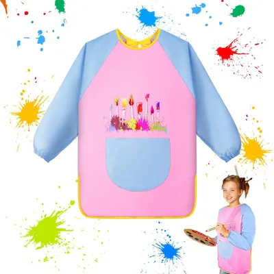 Produktbild von Kinderschürze mit Taschen - Wasserabweisend, 70 x 50 cm - Ideal für Kunst und Kochen