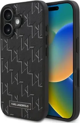 Produktbild von Karl Lagerfeld KLHMP16SPKHPORPK iPhone    16 6.1" schwarz hardcase Hot Stamp Magsafe Schutzhülle
