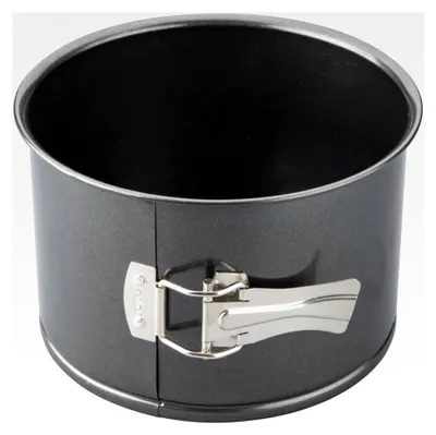 Produktbild von Springform Extra Hoch – 18 cm Durchmesser – Black Metallic Stahlblech mit Antihaftbeschichtung – Ideal für hohe Torten und italienische Panettone – Hergestellt in Deutschland