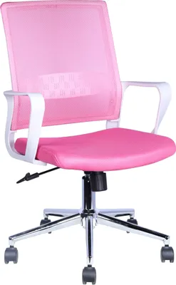 Produktbild von Casa Dolce Bürostuhl BRASIDAS, rosa, 54x60x91,5-101 cm, drehbar und höhenverstellbar, Stoff