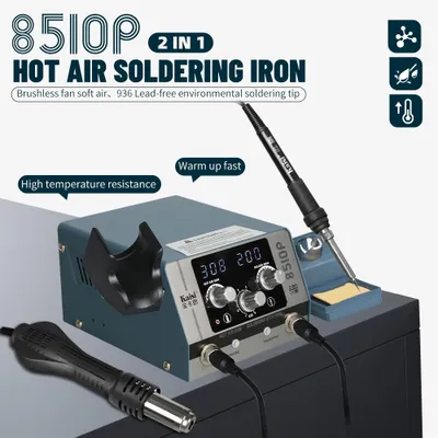 Imagen del producto de Estación de soldadura 2 en 1 con aire caliente – 700 W de potencia – 220 V