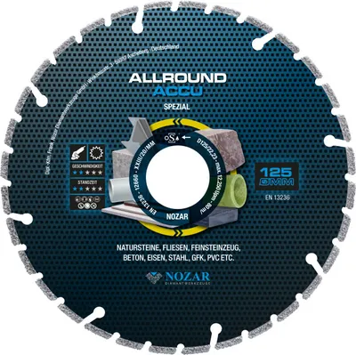 Produktbild von Nozar Diamant-Trennscheibe Allround ACCU 125 x 22,23 mm