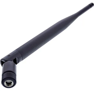 Produktbild von InLine® 40800A WLAN Gummi Antenne für AP und Router SMA 5dBi