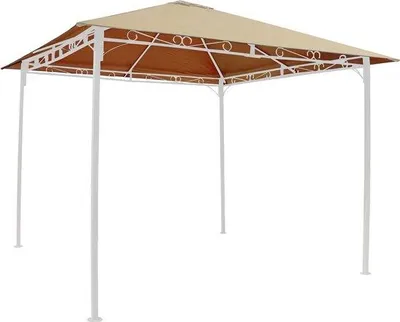 Produktbild von Zeltersatzdach 293x293cm Polyester Beige wasserdicht UV-Schutz
