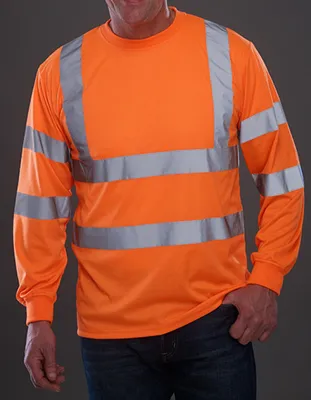 Produktbild von YOKO HVJ420 | Hi Vis Long Sleeve T-Shirt - EN ISO 20471:2013 Class 3 - Farbe: Hi-Vis Orange - Größe: 3XL