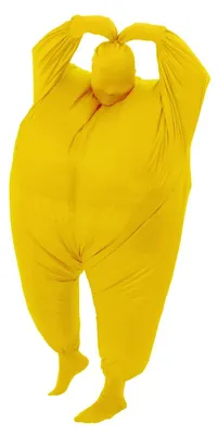 Produktbild von RHYTHMARTS Aufblasbares Kostüm Aufblasbare Halloween-Kostüme Weihnachtskostüme Blow-Up-Kostüme für Erwachsene (Gelb)