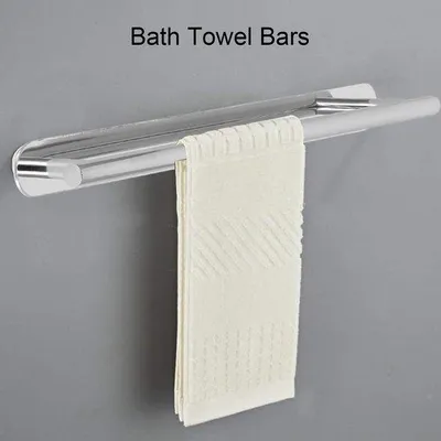 Obrázek produktu pro Držák na ručníky z nerezové oceli, 60 cm - Moderní, samolepicí tyč na ručníky do koupelny a kuchyně - Montáž na zeď bez vrtání, zlatá barva