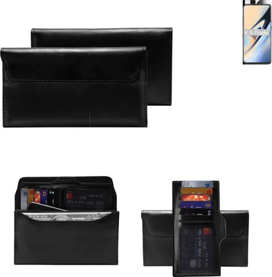 Produktbild von K-S-Trade Handy Hülle kompatibel mit OnePlus 7 Schutz Hülle Tasche Schutz Case Handytasche Kunstleder schwarz, 1x