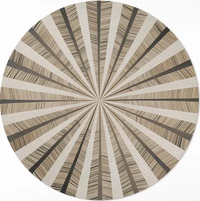 Produktbild von Geometrisch in Sand– Vinylteppich – Indoor Teppich – Flur – Pflegeleicht – Runder Teppich – PVC Teppich – Outdoor Teppich – Pflegeleicht – fi 70cm