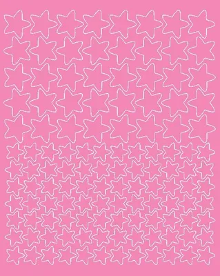 Produktbild von Fahrradhelm-Aufkleber, Sternenaufkleber, 124 Stück, rosa matt