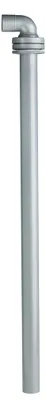 Productafbeelding van Oude, gebogen, lege zilveren buis, 780 mm