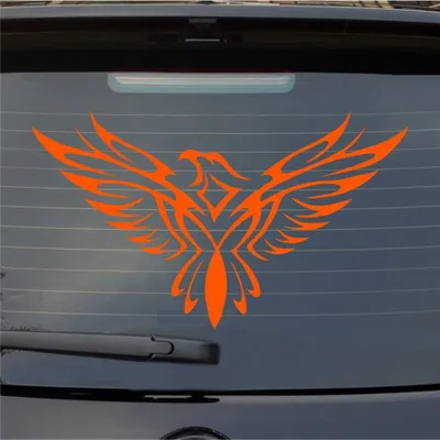 Produktbild von Heckscheibenaufkleber Adler Tribal Eagle Tattoo Vogel KFZ 55x55 cm Orange Auto Aufkleber Sticker