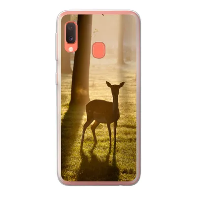 Produktbild von MuchoWow® Handyhülle Schutzhülle Hülle für Samsung Galaxy A20e Hirsche - Sonne - Bäume Silikon Softcase Handy Hülle - Abdeckung