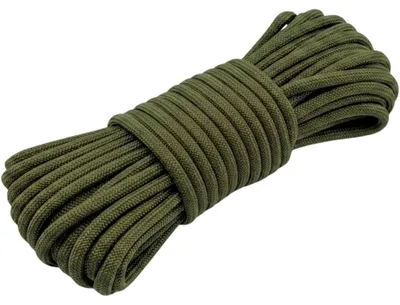 Paracord 4mm, 10m, Legergroen, 100% Nylon, 125 kg Tragfähigkeit