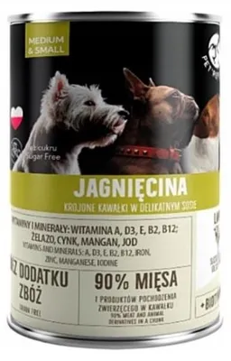 Zdjęcie produktu dla Mokra karma dla psa PetRepublic z jagnięciną 400 g