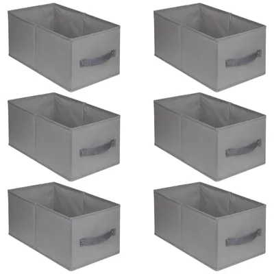 Produktbild von Omgoods – Set aus 6 zusammenklappbaren Aufbewahrungsboxen für Kleidung, 36 x 25 x 20 cm