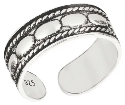 Produktbild von Zehenring Zehring Muster Antik 925 Silber