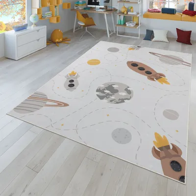 Produktbild von TT Home Kinderteppich Babyzimmer Teppich Kinderzimmer Rutschfest Tiere Weltkarte Autos Größe 160x220 cm