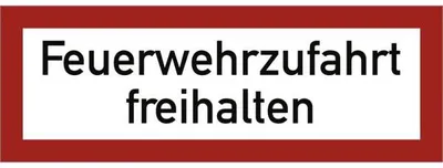 Produktbild von Dreifke® Schild Feuerwehrzufahrt freihalten, Alu, 594x210 mm